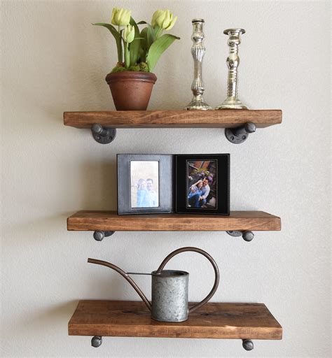 Buy Custom Industrial Rustic Floating Shelf Made To Order From Urban