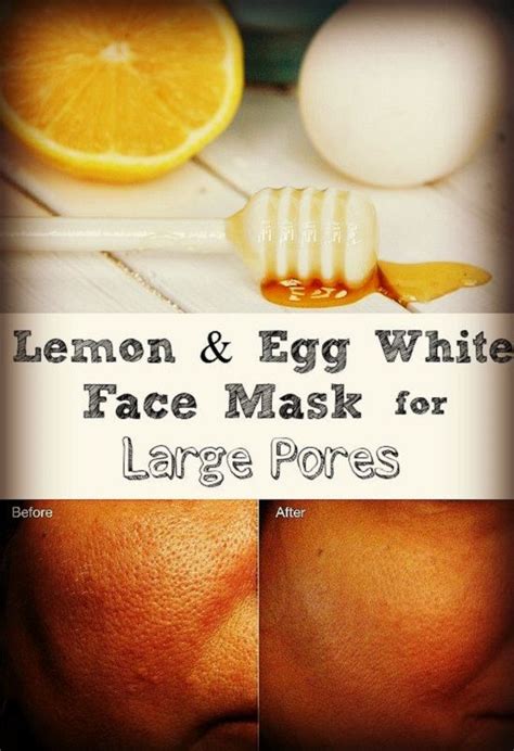 Homemade Facemask Of Egg White And Lemon For Large Pores Diy Beauty