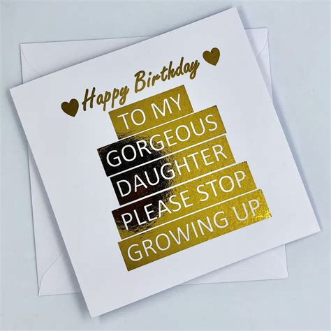 Daughter Birthday Card Birthday Daughter Card Birthday Etsy