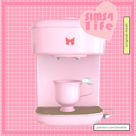 Sims41ife Coffee Maker Functional And Coffee Cup Override