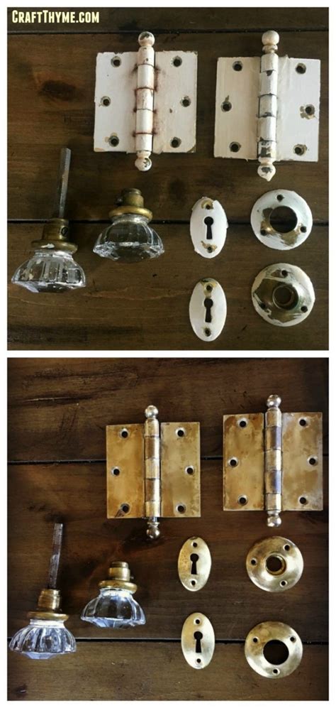 Luckily, a bleaching product like domestos will kill germs and remove any mould. Before and after removing paint from brass hardware ...