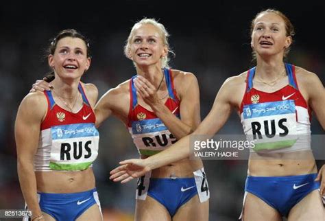 Russias Evgeniya Polyakova Yulia Gushchina And Yuliya News Photo Getty Images