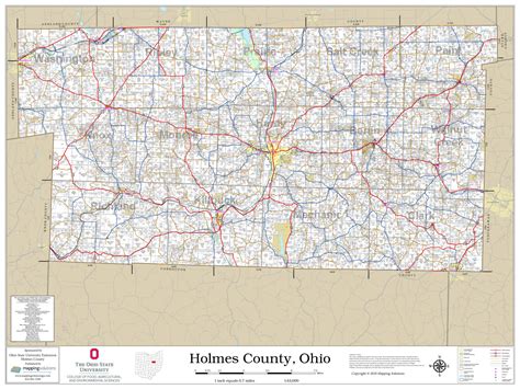 Holmes County Ohio 2020 Wall Map Mapping Solutions