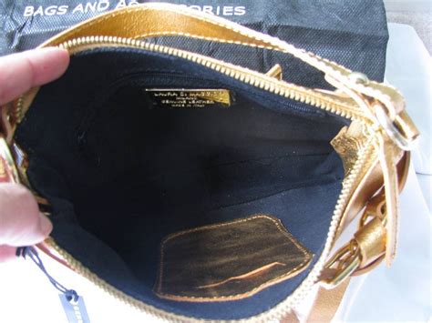 Laura Di Maggio Milano Gold Leather Clutch Handbag Purse New Made In Italy New Ebay