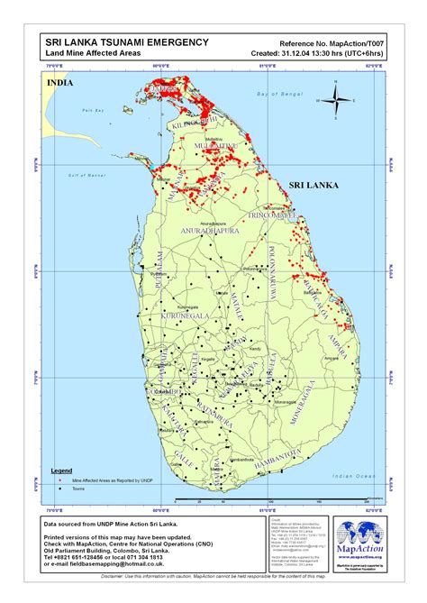 Sri Lanka Land Mine Affected Areas Sri Lanka Reliefweb