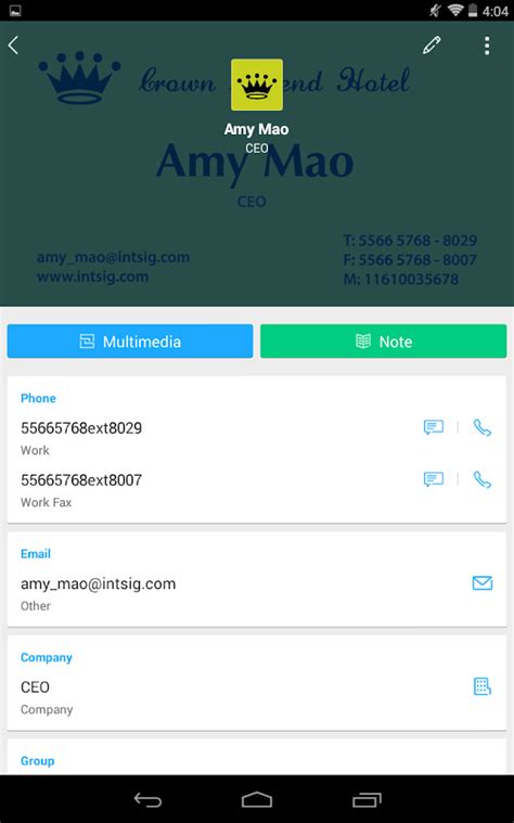 In addition to that, haystack lets you create your own digital business cards and share them via nfc, email, text, etc. CamCard Free - Business Card R - Android Apps on Google Play