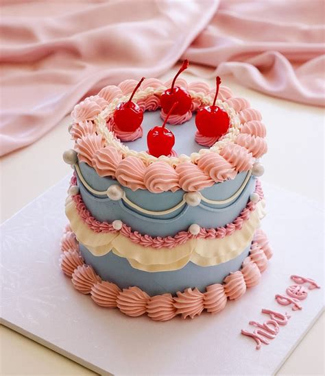 Cherry Lambeth Cake Vintage Birthday Cakes Pretty Birthday Cakes