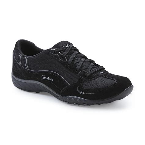 Skechers Women S Relaxed Fit Breathe Easy Just Relax Black Casual Shoe
