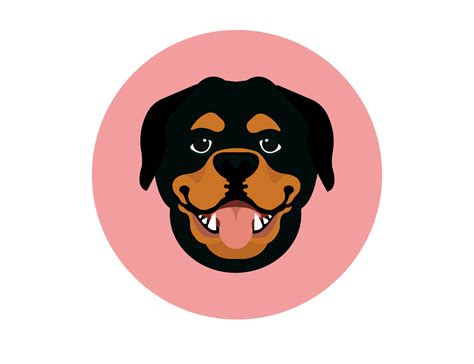 Rottweiler Dog Avatar By Bluepentool 2 On Dribbble