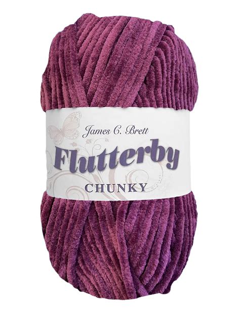 James C Brett Flutterby Chunky B52 Chenille Yarn 100g