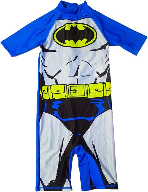 Dc Comics Official Batman Kids Sun Swim Suit Childrens Uv 50