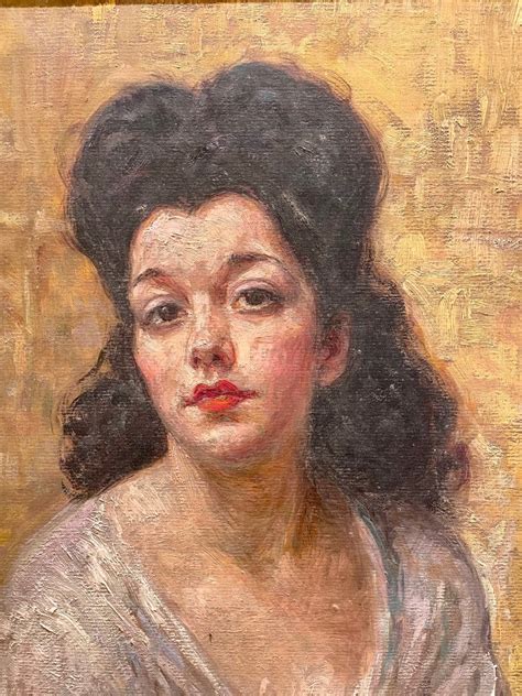 Proantic Henri Vincent ANGLADE Portrait Femme Espagnole Huile Sur