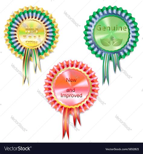 Three Medals Royalty Free Vector Image Vectorstock