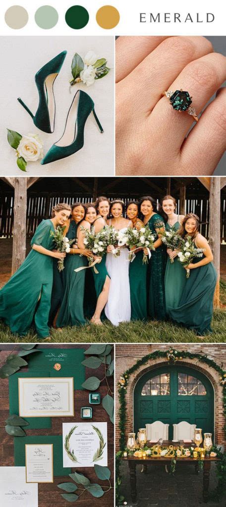 ️ 16 Dark Green And Emerald Wedding Color Palette Ideas 2023 Colors For