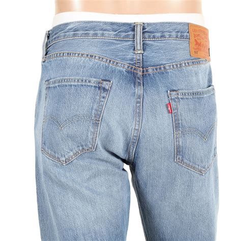 Buy Levis 501 Original Fit Jeans In Washed Light Blue