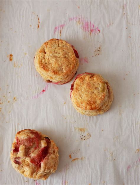 Roasted Rhubarb Buttermilk And Brown Sugar Scones Pastry And Prose