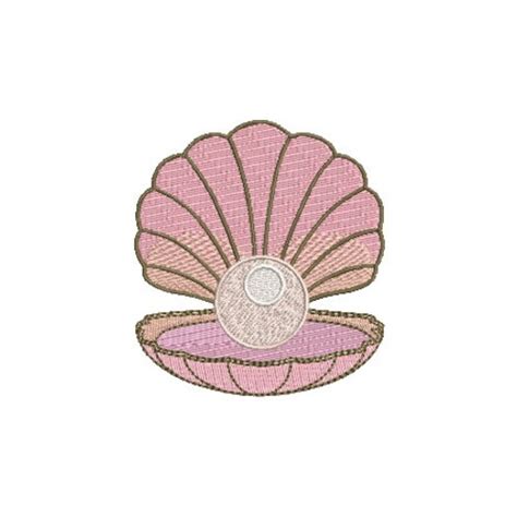 Seashell Machine Embroidery File Design 5 X 7 Inch Hoop Etsy