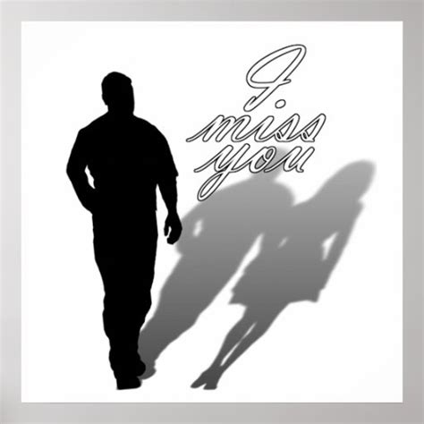 Silhouette Of Man Missing Woman Poster Zazzle