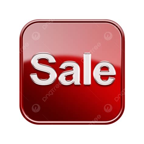 Glossy Red Sale Icon Isolated On A Promotional Promotion Gloss Png