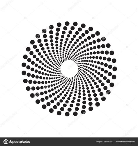 Halftone Dots Circle Texture Creative Geometric Pattern Abstract Vector