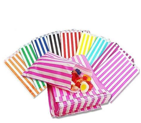 Candy Stripe Paper Bags Sweet Favour T Shop Party Sweets Cake Choose