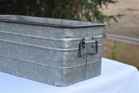 Rectangular Galvanized Tub — Hrj Events And Vintage Rentals