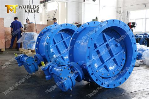 Ductile Iron Double Offset Eccentric Butterfly Valve With Rubber Seal