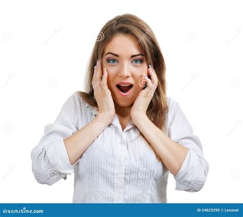 Woman Happy And Surprised Stock Photo Image Of Health 24823290