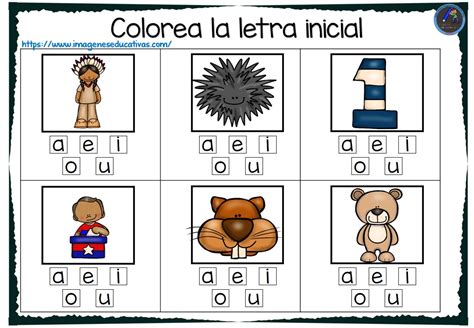 Pinta La Letra Inicial 6 Imagenes Educativas
