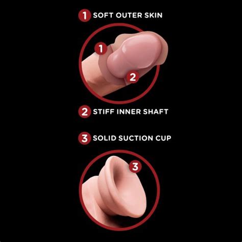 king cock plus 6 triple density cock with swinging balls vanilla sex toys and adult novelties