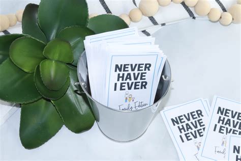 Printable Never Have I Ever Cards