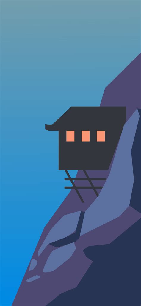 Minimalist Phone Wallpaper House In The Mountain