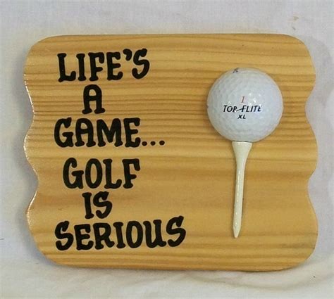 Items Similar To Sign For Golfers Funny Golf Plaque Lifes A Game