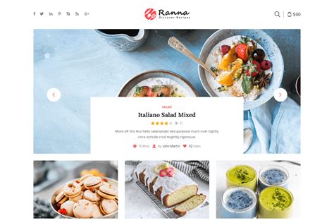 Best Recipe Website Templates RadiusTheme