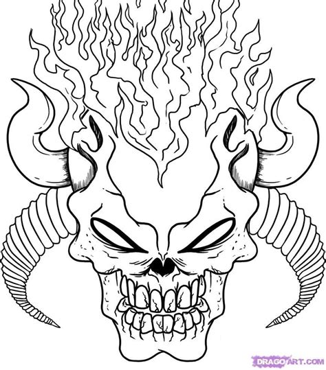 Cool Skull Coloring Pages At Free Printable