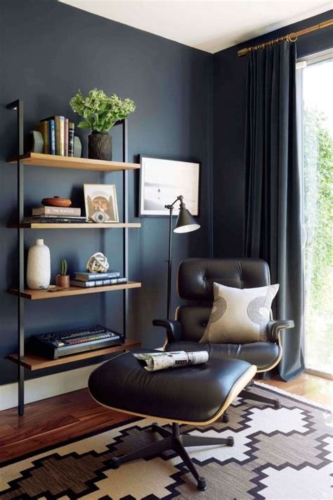 Gray Walls Masculine Industrial Home Office Color Scheme