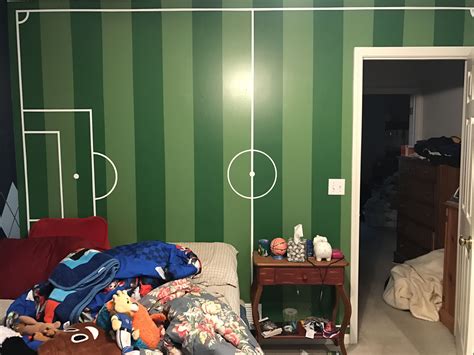 Soccer Field On Bedroom Wall Home Home Decor Decals Bedroom Wall