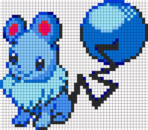Eevee And Marill Fusion Perler Bead Pattern Bead Sprites Characters
