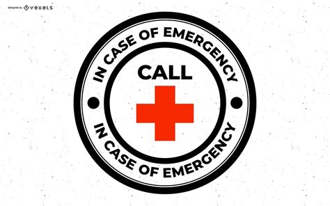 In Case Of Emergency Badge Vector Download