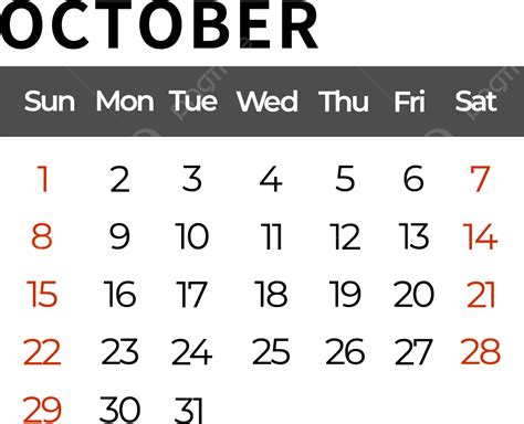 Calendario De Escritorio De Año Nuevo 2023 Calendario De Octubre Png