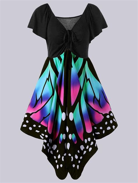 Butterfly Dress Butterfly Print Dress Butterfly Pattern Dress