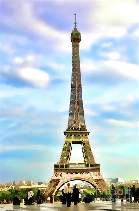 Color Eiffel Tower Paint Photograph By Chuck Kuhn Fine Art America