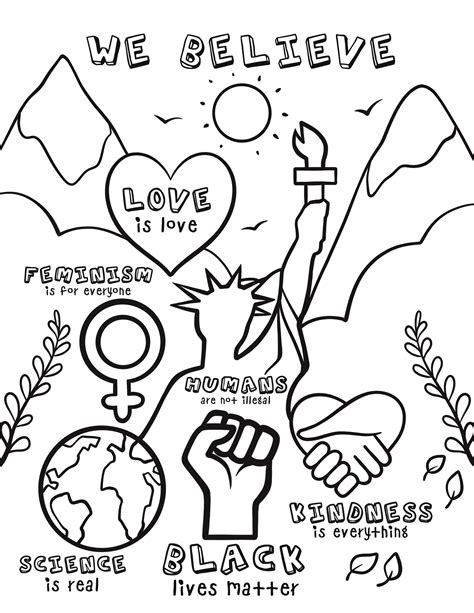We Believe Coloring Page Wall Art Lbgtblm Coloring Home