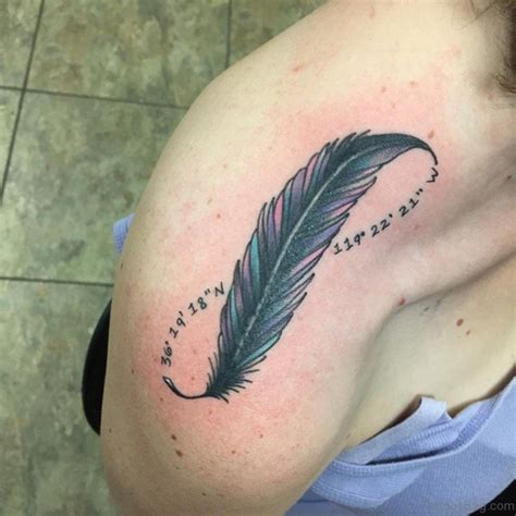 40 Excellent Feather Tattoos On Shoulder Tattoo Designs