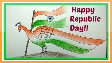 Pencil Drawing Happy Republic Day Drawing Idea Easy Youtube