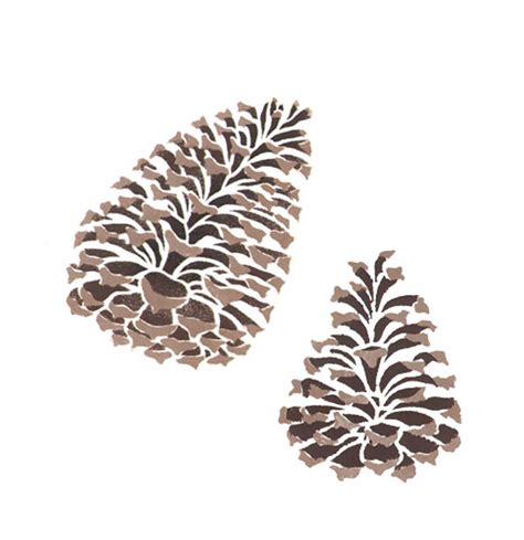 Pine Cone Stencil Border