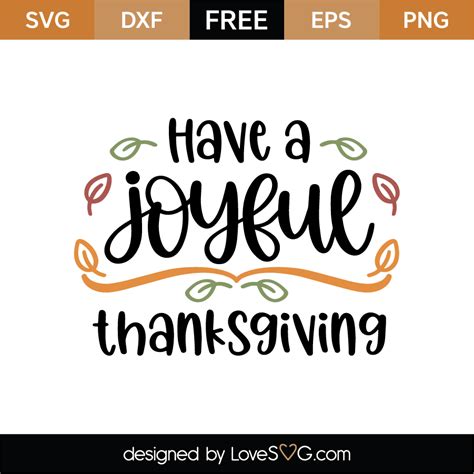 Have A Joyful Thanksgiving Svg Cut File