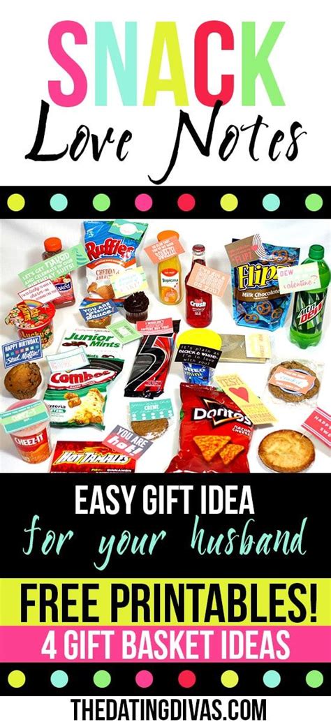 These quotes, sayings, and happy birthday wishes are the best way to wish your friends, family members or you are that person for whom no gift is perfect, so i decided to bring nothing. Printable Snack Love Notes | Surprise boyfriend gifts ...