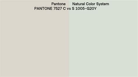 Pantone 7527 C Vs Natural Color System S 1005 G20y Side By Side Comparison