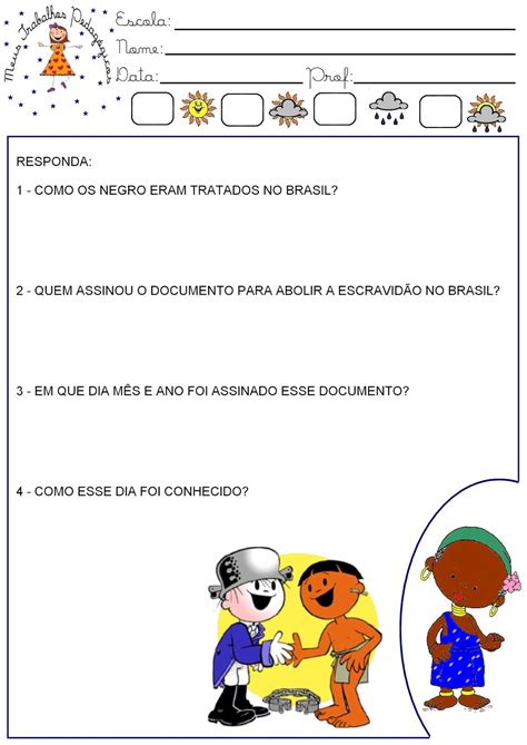 Conheça mais sobre esta data: Meus Trabalhos Pedagógicos ®: Atividades da abolição da ...